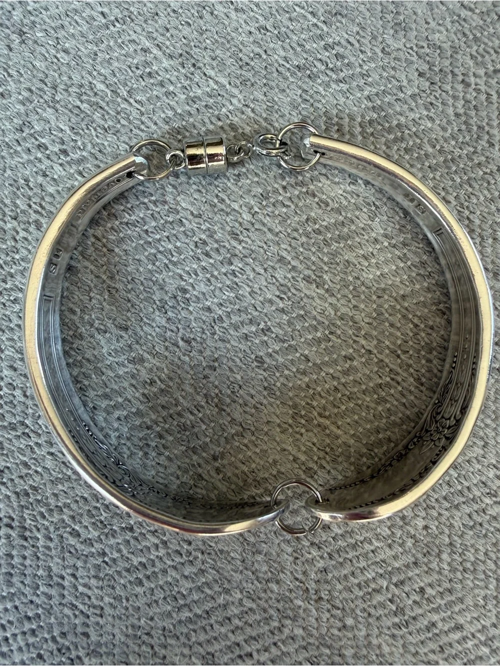 Silverware Bracelet with Magnetic Clasp